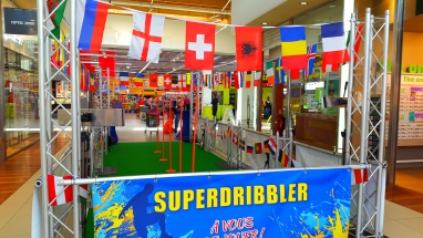 animation décor dribble sport magasins marketing hypermarché centre commercial malls